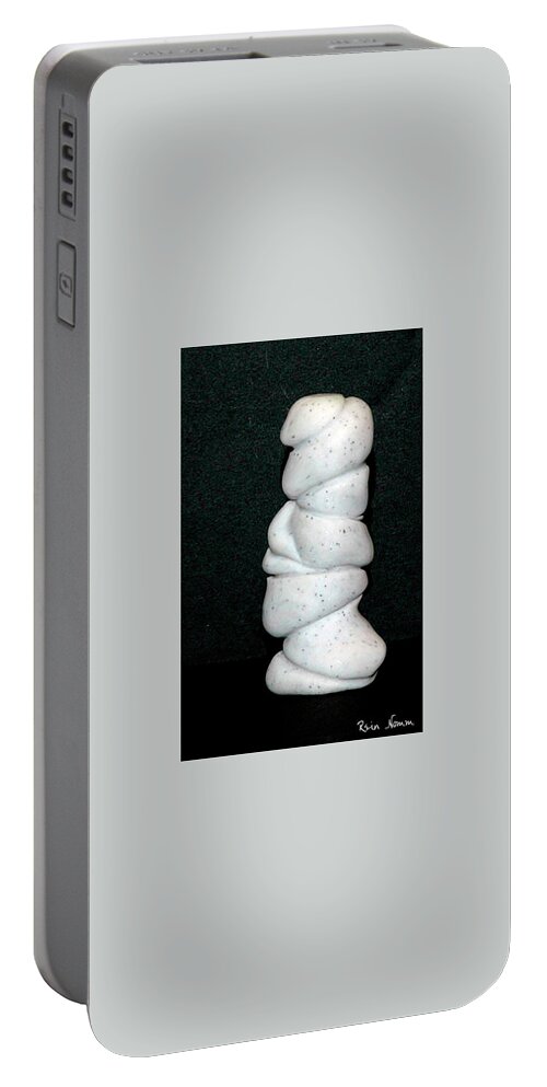  Portable Battery Charger featuring the sculpture Folds of Excess #1 by Rein Nomm