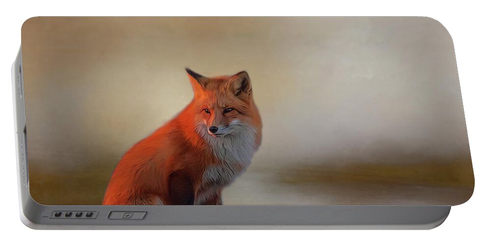 Fox Portable Battery Charger featuring the photograph Foxy by Cathy Kovarik