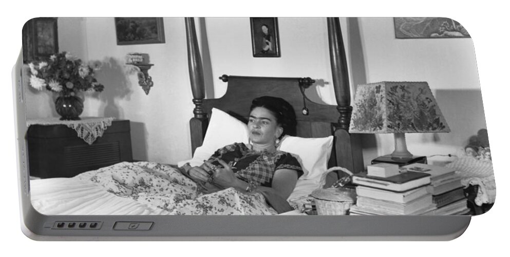 Art Portable Battery Charger featuring the photograph Frida Kahlo #1 by Gisele Freund
