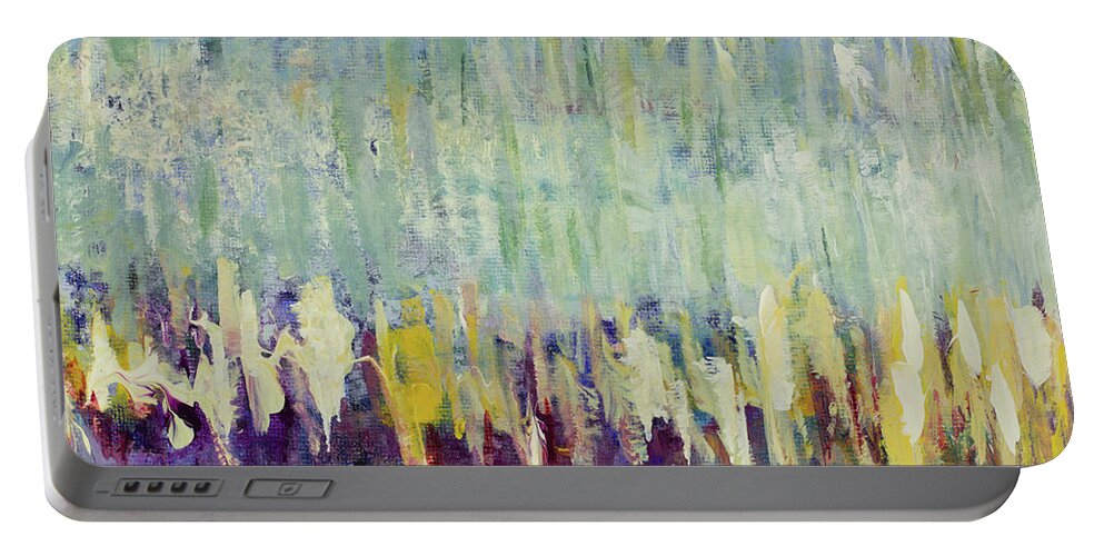 Garden Portable Battery Charger featuring the painting Garden Dream by Lanie Loreth