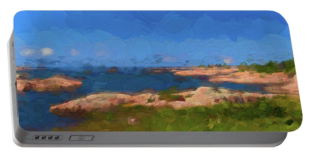 Georgian Portable Battery Charger featuring the photograph Georgian Bay Islands #2 by Les Palenik