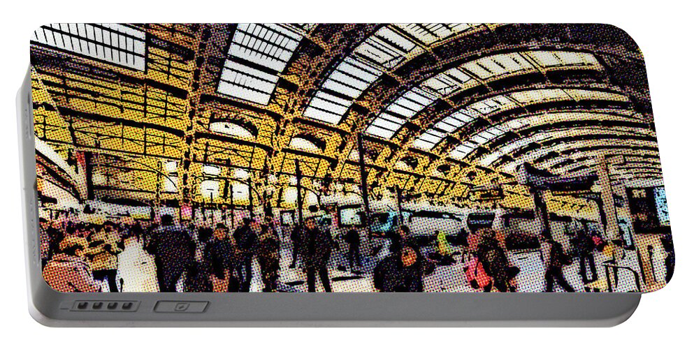 Italy Portable Battery Charger featuring the photograph Illustration of MILAN STATION #1 by Vivida Photo PC