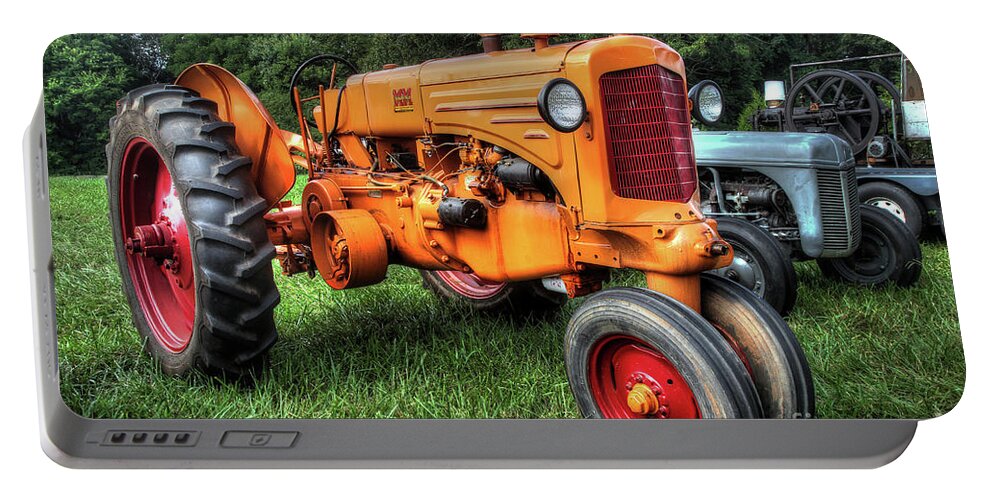 Tractor Portable Battery Charger featuring the photograph Minneapolis-Moline by Mike Eingle