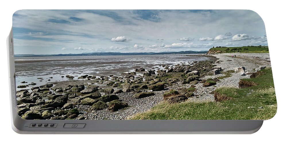 Morecambe Portable Battery Charger featuring the photograph MORECAMBE. Hest Bank. The Shoreline. by Lachlan Main