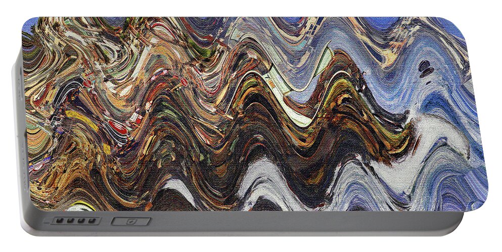 Oceanside California Abstract Portable Battery Charger featuring the digital art Oceanside California Abstract #1 by Tom Janca