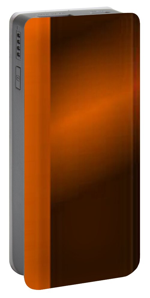 Oil Portable Battery Charger featuring the painting Orange Light by Matteo TOTARO