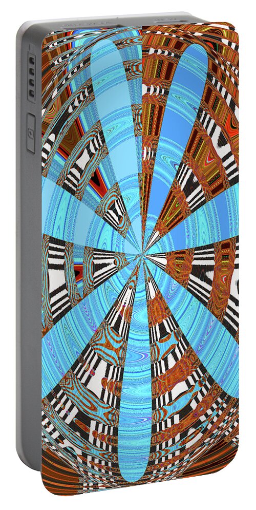 Phoenix Building Portable Battery Charger featuring the digital art Phoenix Building Abstract #1 by Tom Janca