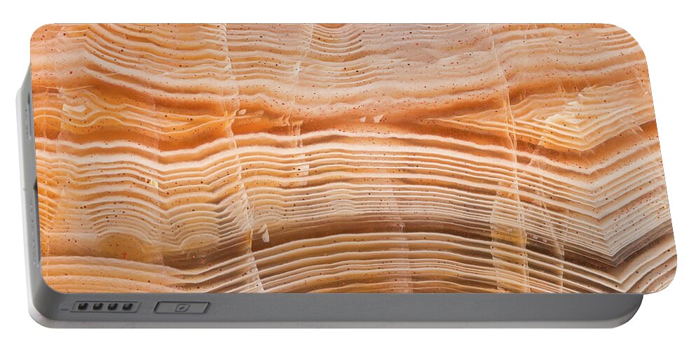 Abstract Portable Battery Charger featuring the photograph Pilbara Agate, Close #1 by Mark Windom