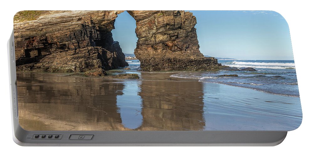 Playa De Las Catedrales Portable Battery Charger featuring the photograph Playa de las Catedrales - Spain #1 by Joana Kruse