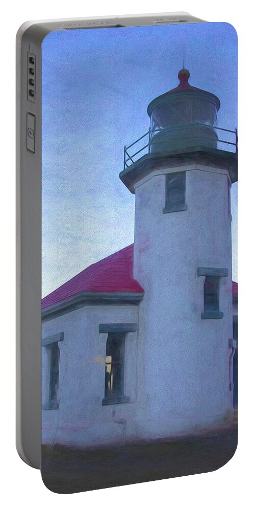 Point Robinson Portable Battery Charger featuring the photograph Point Robinson Lighthouse #1 by Cathy Anderson