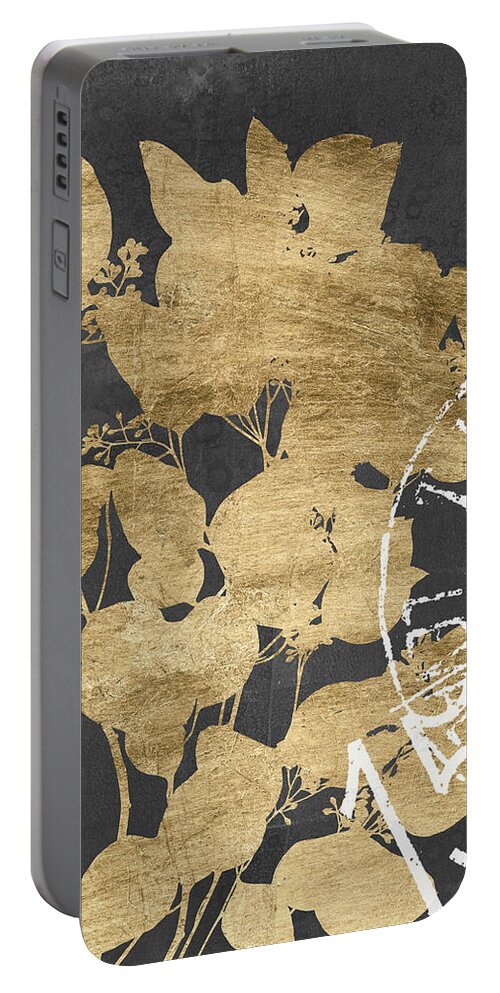 Botanical Portable Battery Charger featuring the painting Postage Leaves Iv by Jennifer Goldberger