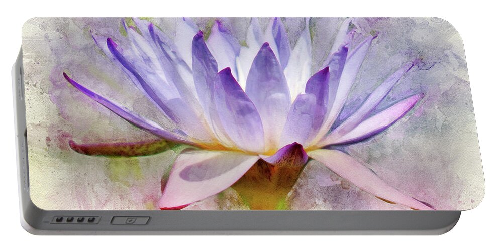 Water Lily Portable Battery Charger featuring the photograph Radiance Reflected #1 by Leda Robertson