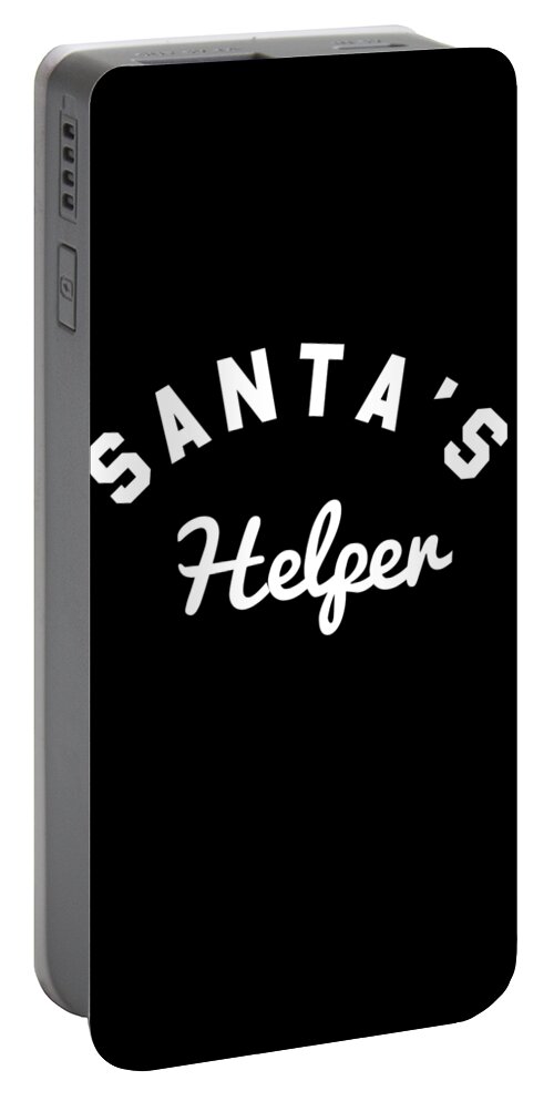 Helper Portable Battery Charger featuring the digital art Santas Helper #1 by Flippin Sweet Gear