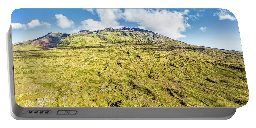 David Letts Portable Battery Charger featuring the photograph Snowcapped Volcano II by David Letts