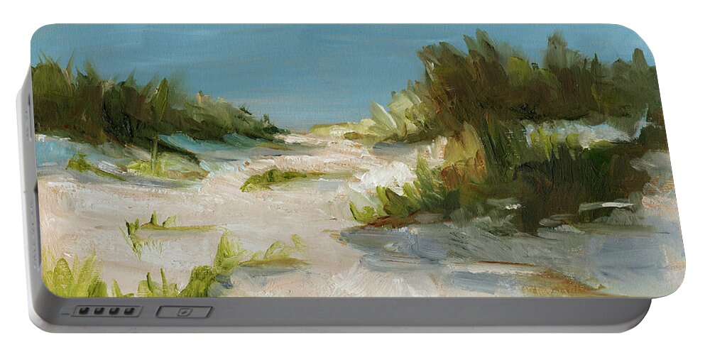 Landscapes Portable Battery Charger featuring the painting Summer Dunes I by Ethan Harper