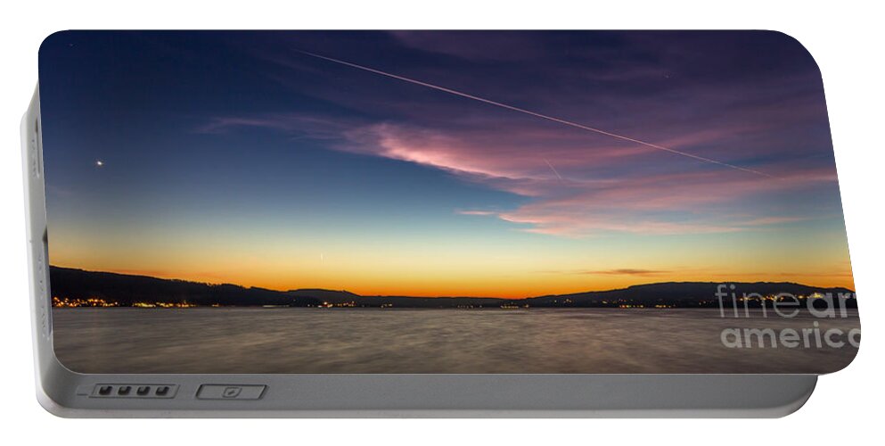 Lake-constance Portable Battery Charger featuring the photograph Sunset over Lake Constance #1 by Bernd Laeschke