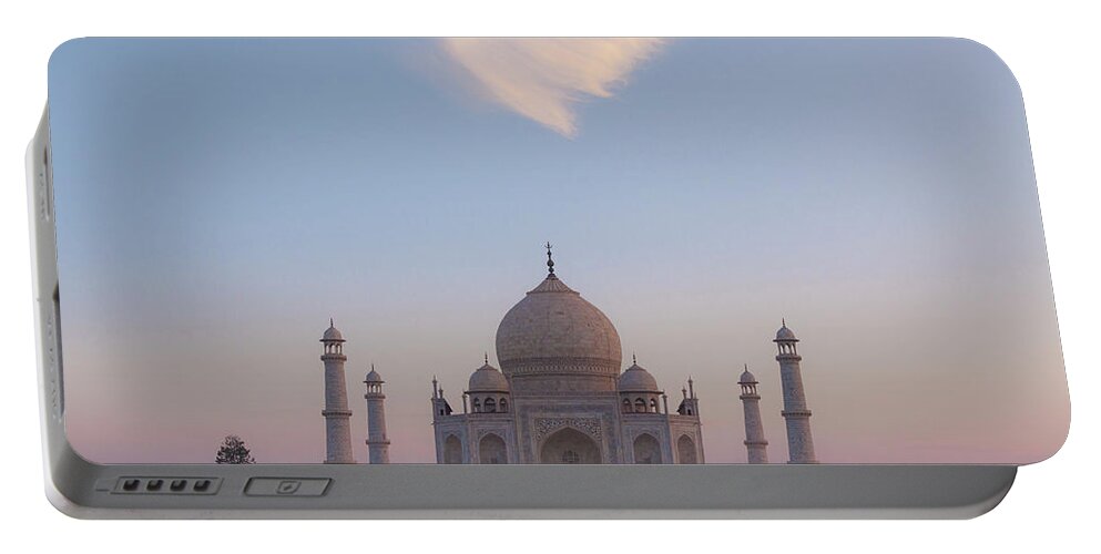 Architecture Portable Battery Charger featuring the photograph Taj Mahal At Sunset #2 by Maria Heyens