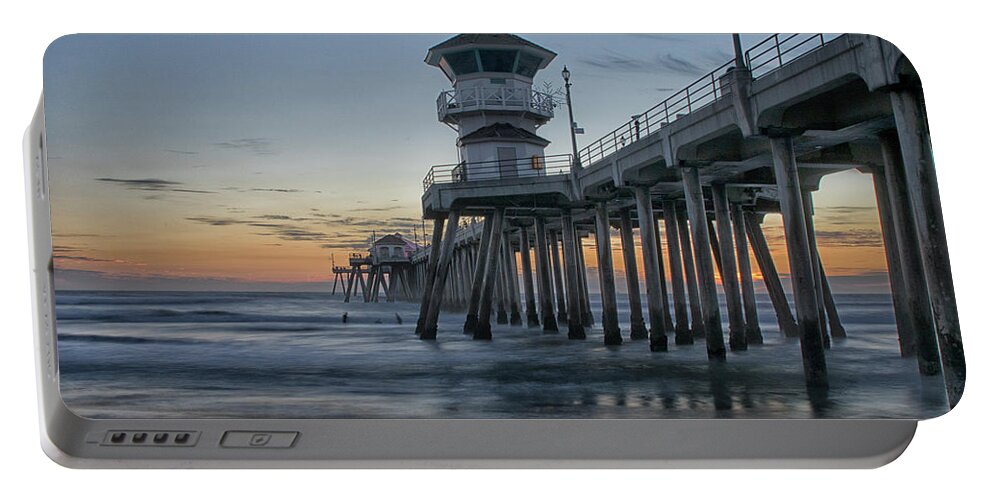 Huntington Beach Portable Battery Charger featuring the photograph The Pier #1 by Tom Kelly