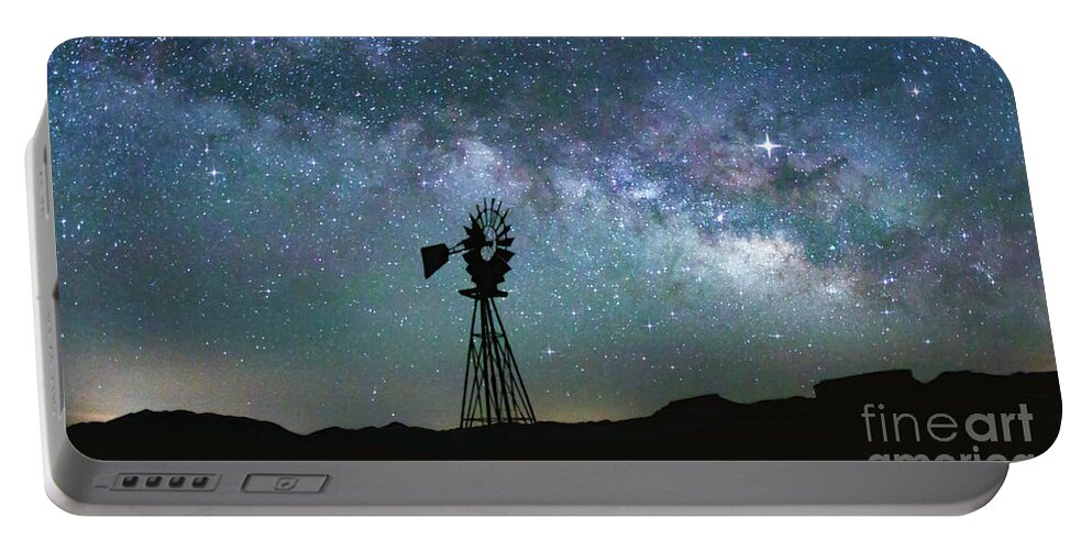 Milky Way Portable Battery Charger featuring the photograph Windy Night by Mark Jackson