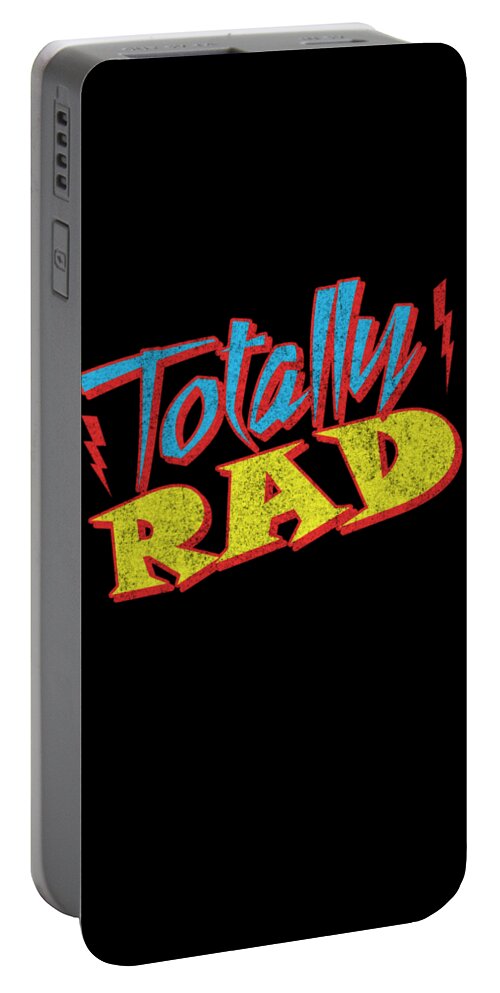 Cool Portable Battery Charger featuring the digital art Totally Rad #1 by Flippin Sweet Gear