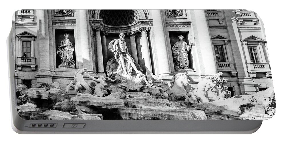 Baroque Portable Battery Charger featuring the photograph Trevi Fountain in Rome #1 by Alexey Stiop