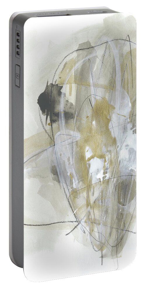 Abstract Portable Battery Charger featuring the painting Turbulent Iv by June Erica Vess