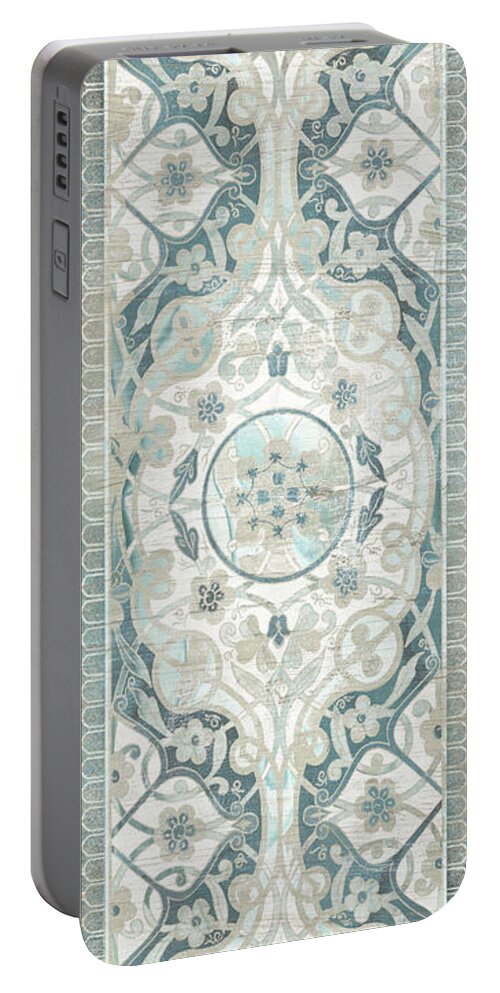 Decorative Portable Battery Charger featuring the painting Vintage Persian Panel I by June Erica Vess