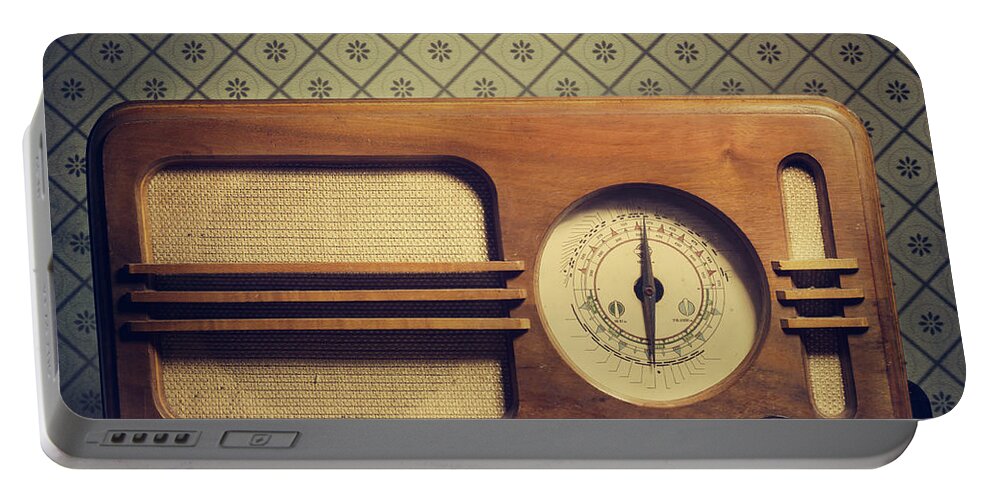 Radio Portable Battery Charger featuring the photograph Vintage Radio Still life by Jelena Jovanovic