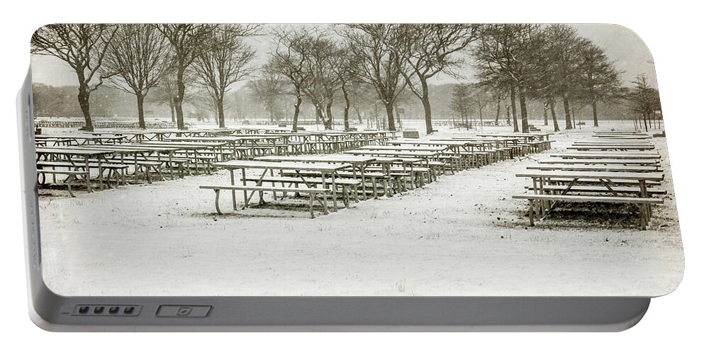 Snow Portable Battery Charger featuring the photograph Waiting For Spring by Cathy Kovarik