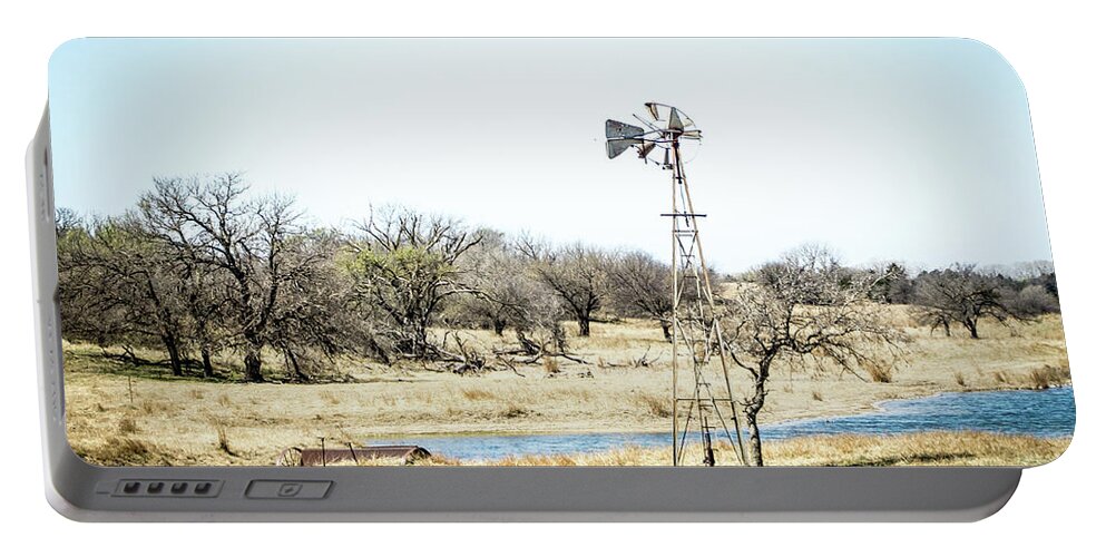 Windmill Portable Battery Charger featuring the photograph Windmill #1 by Cheryl McClure