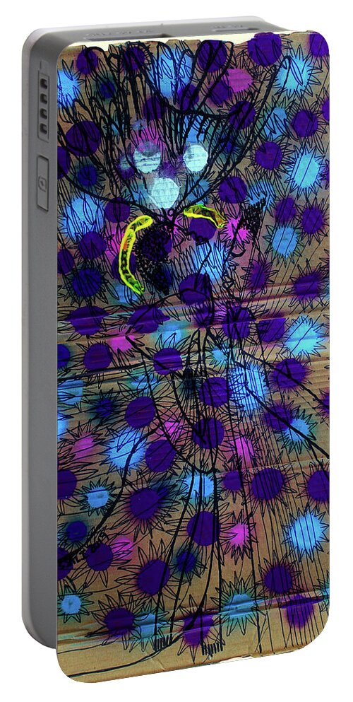 Jesus Portable Battery Charger featuring the painting The Annunciation #108 by Gloria Ssali