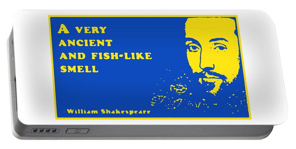 A Portable Battery Charger featuring the digital art A very ancient #shakespeare #shakespearequote #11 by TintoDesigns