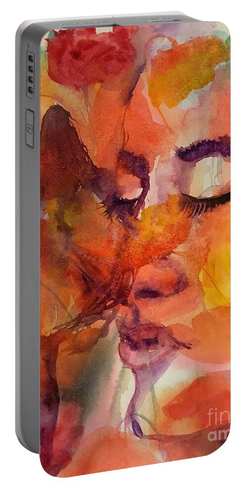 1262019 Portable Battery Charger featuring the painting 1262019 by Han in Huang wong