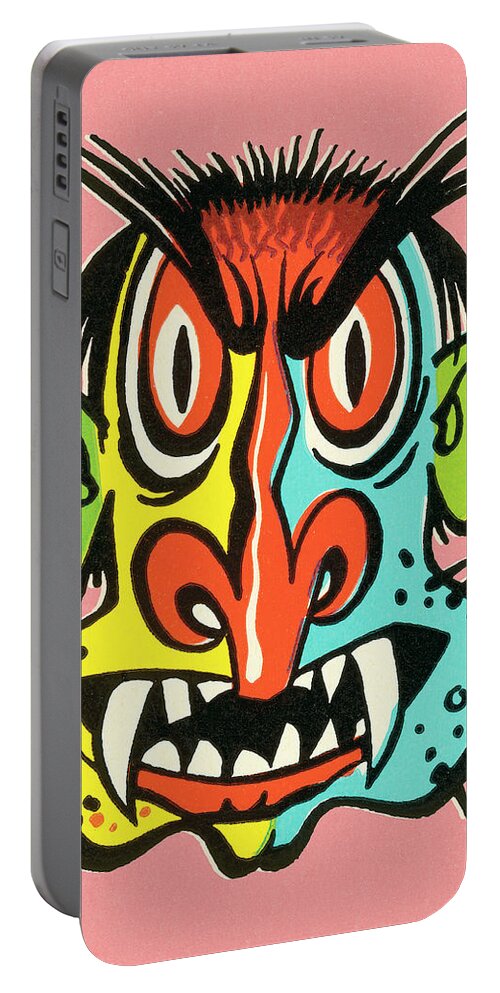 Bizarre Portable Battery Charger featuring the drawing Monster #130 by CSA Images