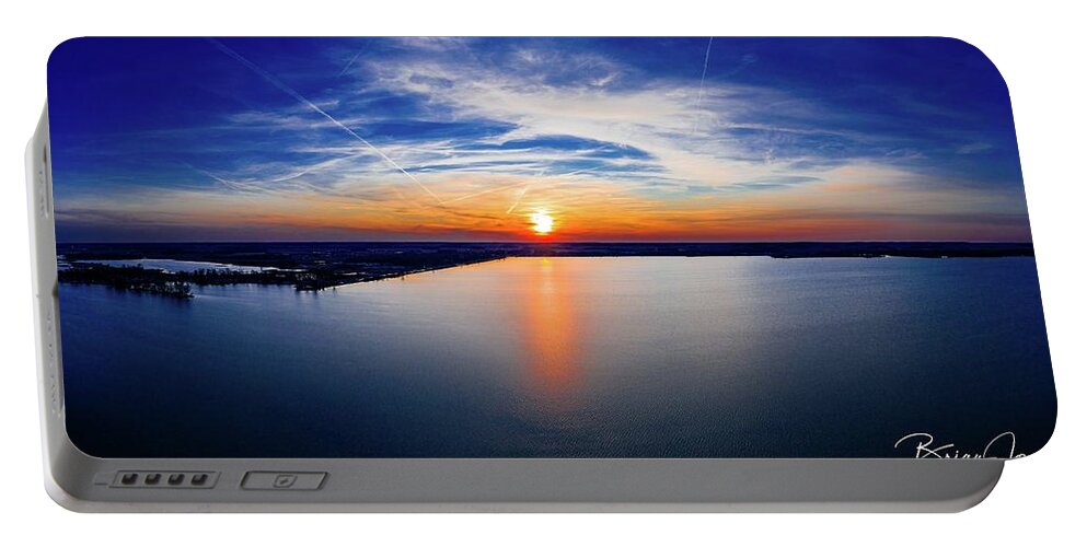  Portable Battery Charger featuring the photograph Lake Sunset #17 by Brian Jones