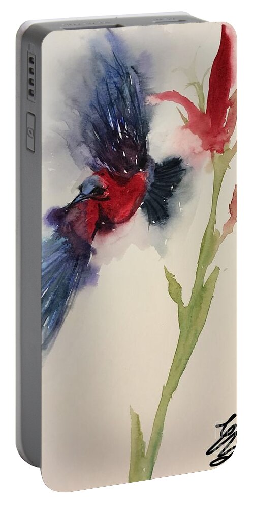 1882019 Portable Battery Charger featuring the painting 1882019 by Han in Huang wong