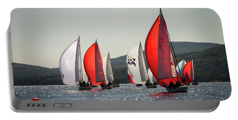 Sailing Portable Battery Charger featuring the photograph 2019 J80 North American Championships #19 by Benjamin Dahl