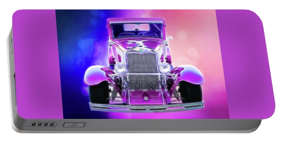 1930 Chevy Portable Battery Charger featuring the digital art 1930 Chevy by Rick Wicker