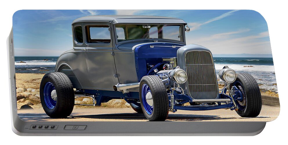 1931 Ford Coupe Portable Battery Charger featuring the photograph 1931 Ford 'Hot Rod' Coupe by Dave Koontz