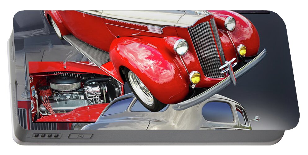Packard Portable Battery Charger featuring the digital art 1939 Packard by Rick Mock