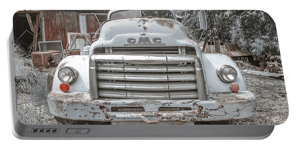 Truck Portable Battery Charger featuring the photograph 1950 Front End by Darrell Foster