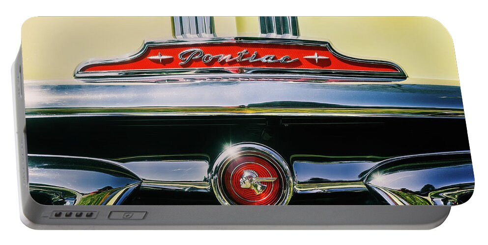 Vehicle Portable Battery Charger featuring the photograph 1953 Pontiac Grille by Scott Norris