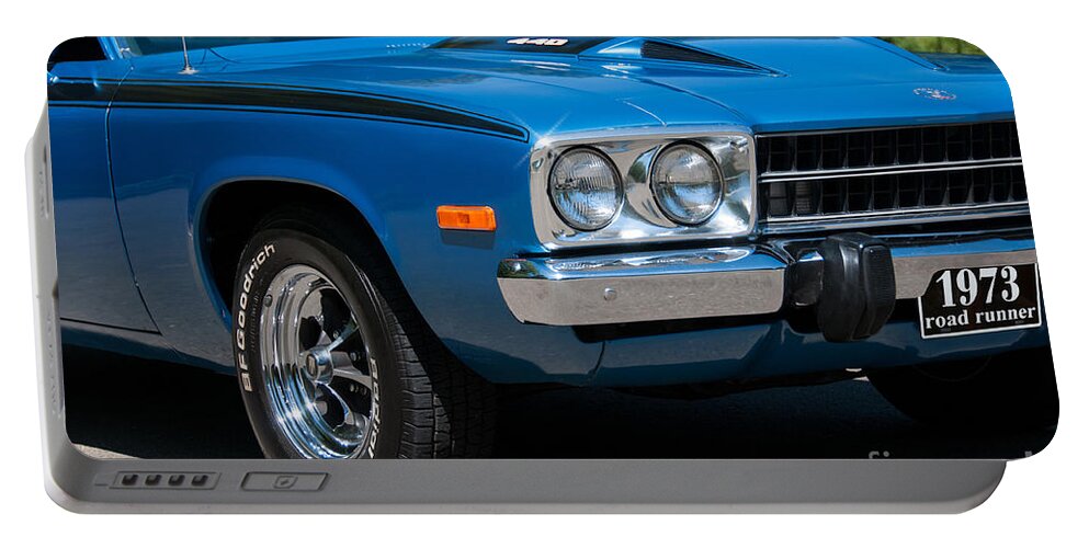 1973 Roadrunner Portable Battery Charger featuring the photograph 1973 Roadrunner 440 by Anthony Sacco