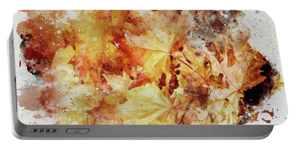Autumn Portable Battery Charger featuring the photograph Autumn Leaves Abstract by Marilyn Wilson