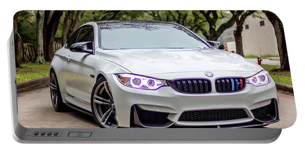 Car Bmw M4 Portable Battery Charger featuring the photograph Bmw M4 #2 by Rocco Silvestri