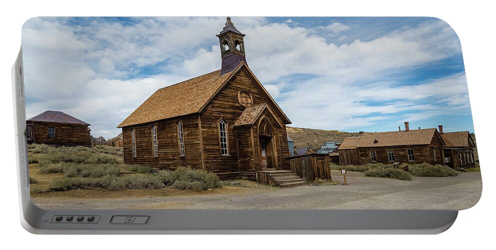Bodie Portable Battery Charger featuring the photograph Bodie Church #2 by Mike Ronnebeck