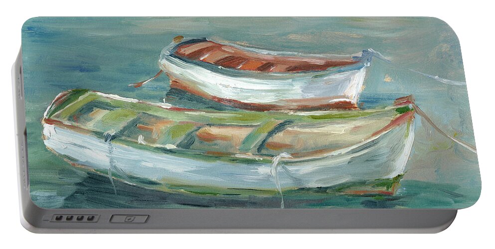 Landscapes Portable Battery Charger featuring the painting By The Shore II by Ethan Harper