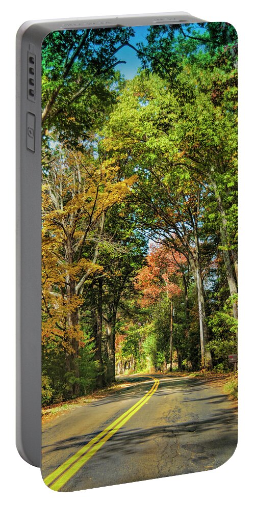 Country Road Portable Battery Charger featuring the photograph Country Road in Massachusetts #2 by Cordia Murphy