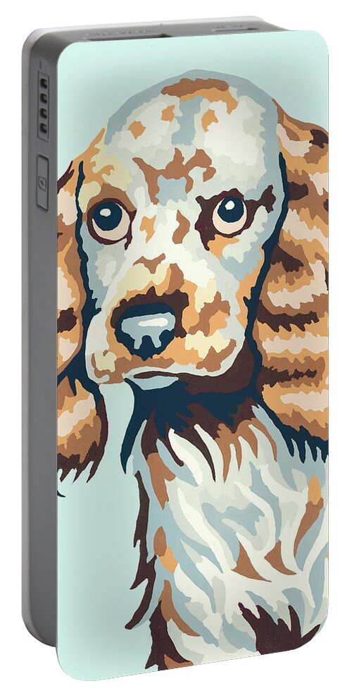 Animal Portable Battery Charger featuring the drawing Dog #2 by CSA Images