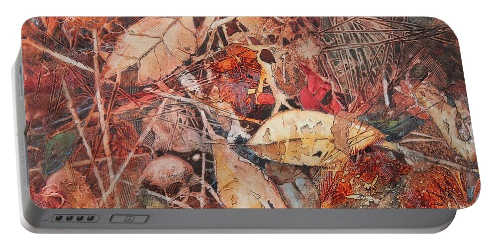 Fall Portable Battery Charger featuring the painting Fallen #2 by Elizabeth Carr